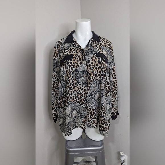 Career Elements Plus Size Vintage Blouse - Picture 2 of 8